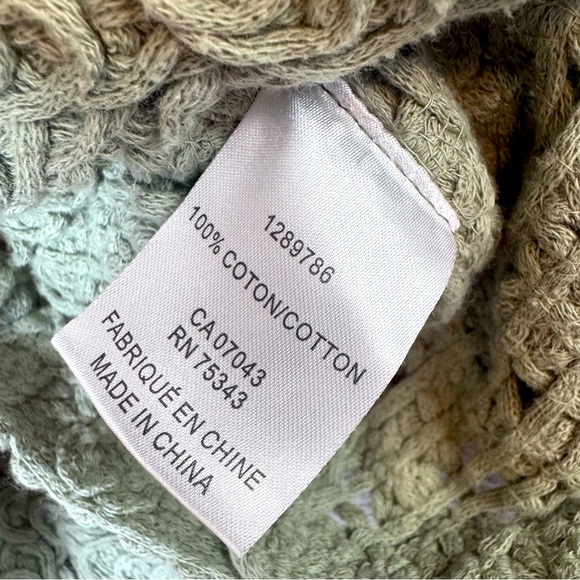 House of Harlow 1960 Sage Crochet Crop Top Cardigan 100% Cotton - Picture 13 of 15